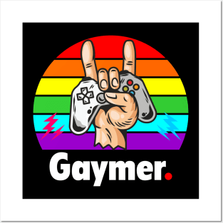 Gaymer the pride computer gamer Posters and Art
